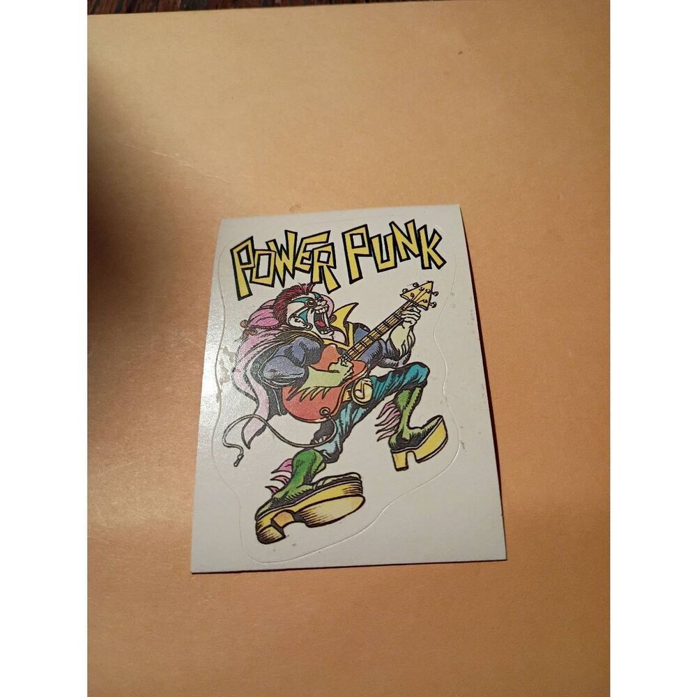1983 General Mills Zero Heroes Trading Card Sticker Card Vintage #28 Power Punk
